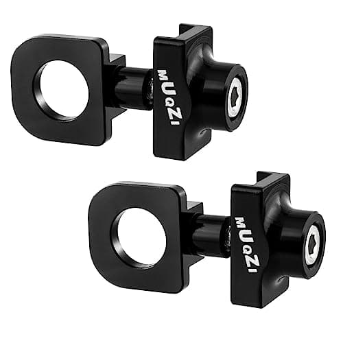 Image of Saipor 2pcs Bicycle Chain Tensioner Adjuster Aluminum Alloy Chain Fastener for BMX Fixie Bike Single Speed Bicycle, Black