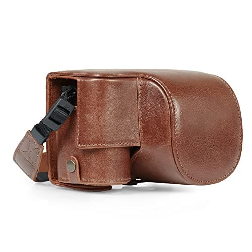 Image of MegaGear Ever Ready Genuine Leather Camera Case Compatible with Nikon Z30 (Brown)