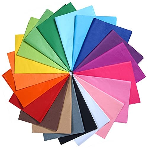 Image of MIAHART 60 Coloured Tissue Paper Bulk - 35x50cm Assorted Colors Art Tissue for Craft, Floral, Birthday, Party, Festival & Gift Wrapping
