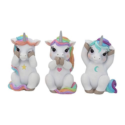Image of Nemesis Now Three Wise Cutiecorns Figurine Set,White,9.5cm