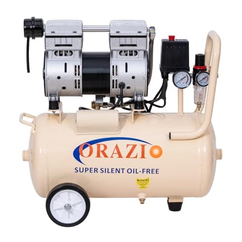 Image of ORAZIO Air Compressor Oil Free 24 Litre 750W Low Noice Silent Portable Electric Air Compressor, for Home Workshop, Mobile Garage, Dental Clinic 241184