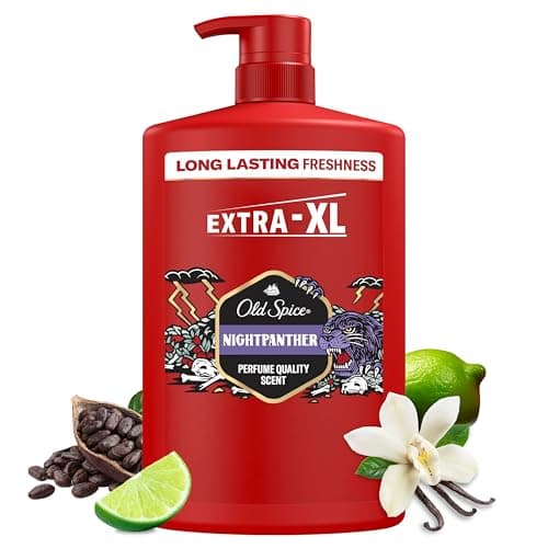Image of Old Spice Night Panther Men’s Shower Gel & Shampoo 1000ml, Multi-Use 3-in-1 Body-Hair-Face Wash, Long Lasting Freshness, Perfume Quality Scent, Deep Cleansing