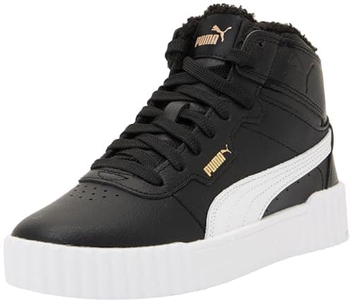 Image of PUMA Carina 3.0 MID WTR JR Sneaker, Black White, 3 UK