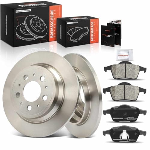 Image of Frankberg Brake Kit incl. 2x Brake Disc + 4x Brake Pad Rear Compatible with V70 II 285 S60 I 384 XC70 Cross Country 295 S80 I 184 Replace# 30681695