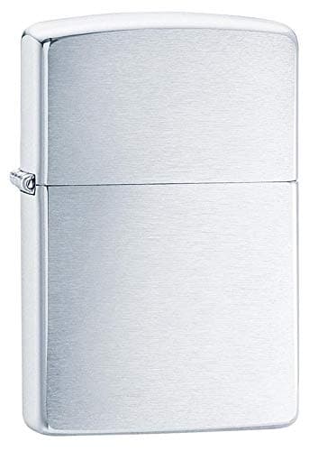 Image of Zippo - Windproof Lighter, Brushed Chrome Armour Heavy Wall, Base Model, Refillable, Reusable, Windproof Design, Gift Box, Made in the USA