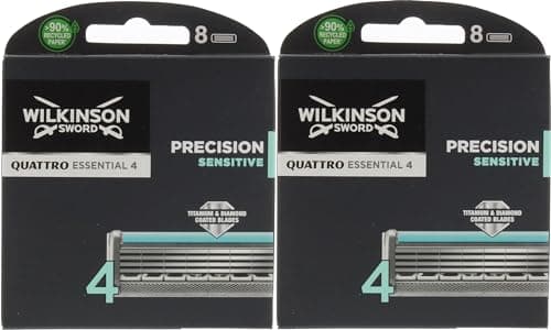 Image of Wilkinson Sword Quattro Titanium Sensitive Razor Blades x 16 Blades