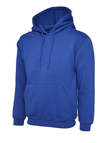 Image of Mens Classic Plain Pullover Hooded Sweatshirt Hoodie Sweater (22 Colours) Royal Blue