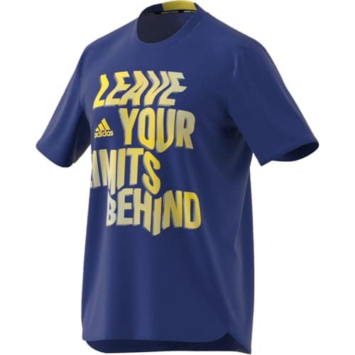Image of adidas Men's Aeroready High Intensity Designed 4 Movement Slogan Training Tee T-Shirt (Short Sleeve), Team Royal Blue, Medium