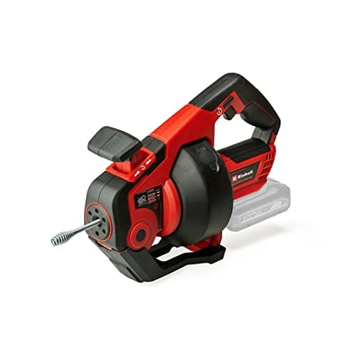 Image of Einhell Cordless Drain Cleaner 18V Power X-Change, 7.6m Cleaning Spiral, Forward/Reverse, LED, Water Inlet/Outlet, Drain and Pipe Cleaner, Without Battery TE-DA 18/760 Li Solo