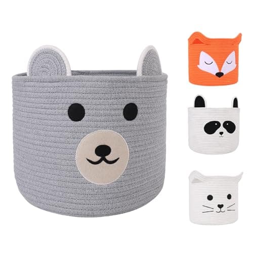 Image of ACOHSY 30x30cm Storage Basket for Children - Multifunctional Toy & Laundry Basket - Ideal for Nursery, Baby & Kids