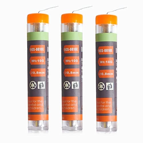 Image of TOWOT Lead Free Solder Wire with Rosin Core, 3 PCS (0.8 mm/10 g) Tin Lead Rosin Core Flux Iron Welding Tool for Electrical Soldering