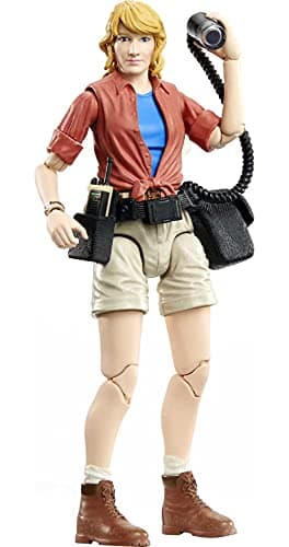 Image of Jurassic World Amber Collection Dr. Ellie Sattler 6-in Action Figure, Swappable Hands & Head, Utility Belt & Radio Accessories, Collectible Gift for 8 Years Old & Up