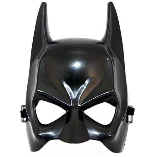 Image of Eleery Unisex Plastic Black Batman Face Mask Dark Knight Super Hero Eyemask Halloween Party Masquerade Fancy Dress Cover (Type B) by Eleery