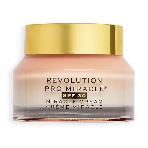 Image of Revolution Pro Miracle Cream SPF 30, Lightweight Daily SPF Face Cream, Nourishes & Protects from UV Rays & Pollution, Fragrance-Free, 50ml