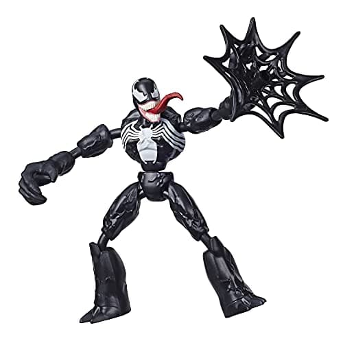 Image of Marvel Spider-Man Bend and Flex Venom Action Figure Toy, 30 cm Flexible Figure, Includes Web Accessory, for Children Aged 6 and up