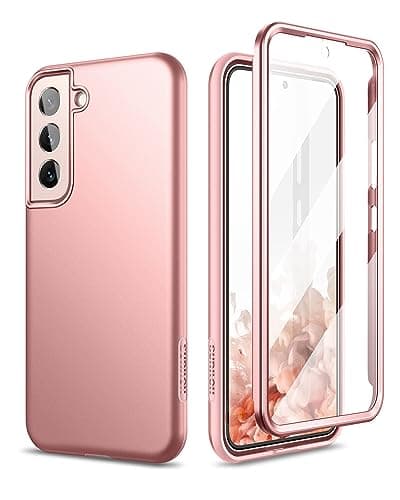 Image of SURITCH Compatible with Samsung Galaxy S22 Case [Built-in Screen Protector] Full-Body Protection Shockproof Rugged Bumper Protective Cover for Samsung Galaxy S22 5G (Rose Gold)
