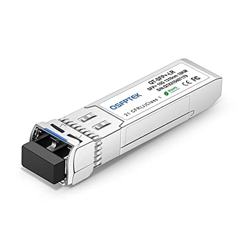 Image of QSFPTEK 10G SFP+ Module, Mini Gbic 10GBASE-LR LC Single-Mode Transceiver for HP J9151A, Netgear, D-Link, Supermicro, Mikrotik (1310nm, 10km, with DDM)