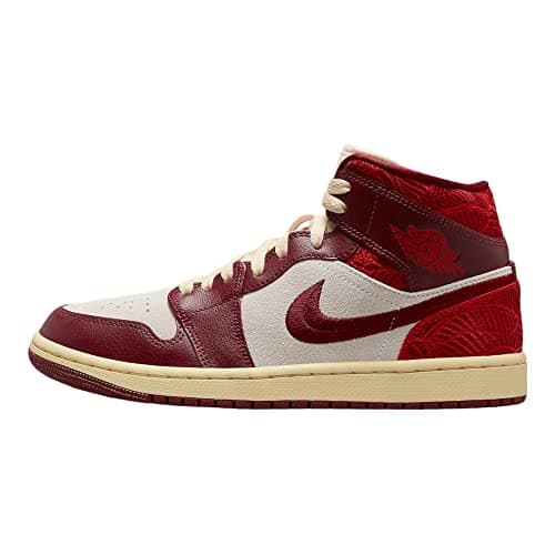 Image of NIKE Jordan Womens WMNS Air Jordan 1 MID SE DO6699 200, Team Red/University Red-sail, 4 UK DZ2820-601