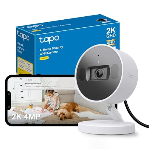 Image of Tapo C125 Indoor Camera with Physical Privacy Shutter, 2K QHD Security Camera, No Monthly Fee, AI Detection, Pet & Baby Camera, CCTV, 2-Way Talk, 140° Wide FOV, Night Colour Vision, Magnetic Mounting