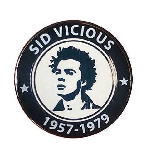 Image of SID VICIOUS The Sex Pistols Tribute Enamel Metal Pin Badge 25mm Diameter