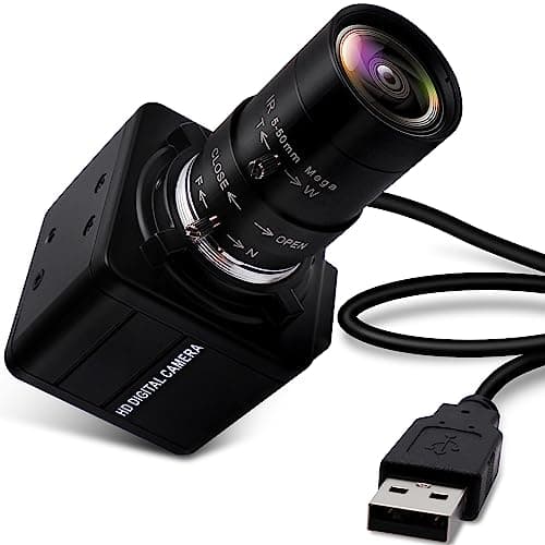 Image of ELP 4K Web Camera, Ultra HD IMX317 USB Conference Varifocal Webcam with 5-50mm Zoom Lens, Supports 3840x2160@30fps for Windows/Linux/Raspberry Pi - USB4KHDR01-MFV (5-50)