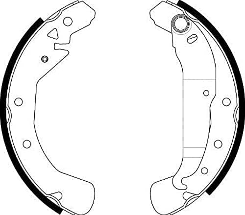 Image of HELLA 8DB 355 002-971 Brake Shoe Set - H9860 - Brake System: Lockheed - for e.g. FIAT / OPEL / VAUXHALL