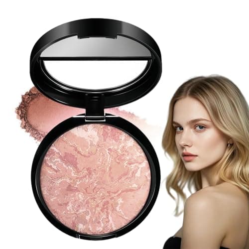 Image of Colour Correcting Powder Foundation,Long-Lasting Baked Foundation for Mature Skin,Oil-Control Full Coverage Foun/dation for Women,Pressed Po/wder Makeup,Matte Natural Finish Setting Powder(Fair)