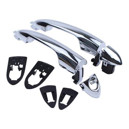 Image of HouYeen Front Left and Right Outer Door Handles with Gaskets for Al-FA Ro-meo Giulietta Mito LAN-CIA Ypsilon 2008-Onwards