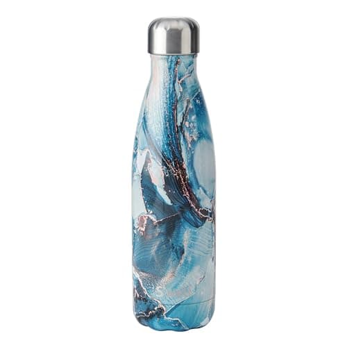 Image of S'well Original Water Bottle, Ocean Marble, 500 ml - Vacuum-Insulated Keeps Drinks Cold and Hot - BPA-Free Stainless Steel Hydration for On the Go