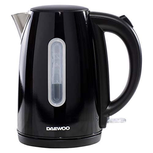 Image of Daewoo 1.7L Jug Kettle | Auto Lid Opening Feature | On/Off Switch with Light Indicator | Strix Control | Cordless Design | 3000W Power, Black