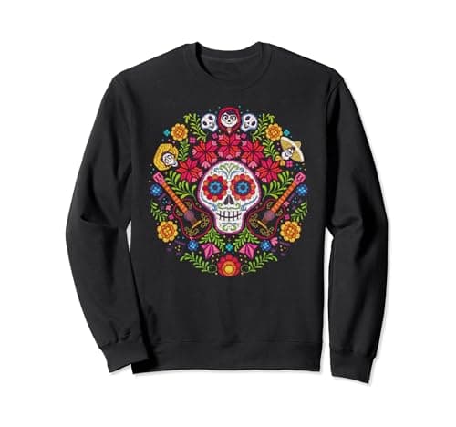 Image of Coco Embroidered Skull Print Sweatshirt