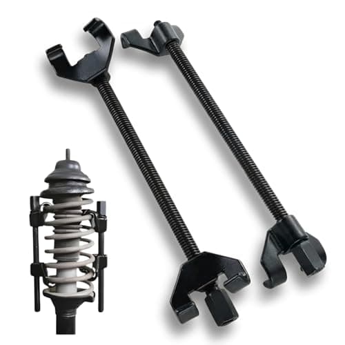 Image of Coil Spring Compressor Set 380MM | Heavy Duty Twin Pack Automotive Suspension Strut Removal Tool Universal Car Spring Clamp Carbon Steel Dual Hook Design Professional Repair Equipment