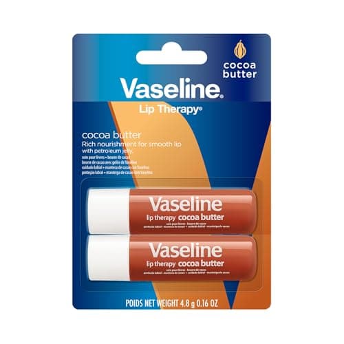 Image of Vaseline Lip Therapy Stick Cocoa Butter with Petroleum Jelly for Soft Smooth Lips | Intensive Lip Repair Treatment 4.8g (2 Pack)