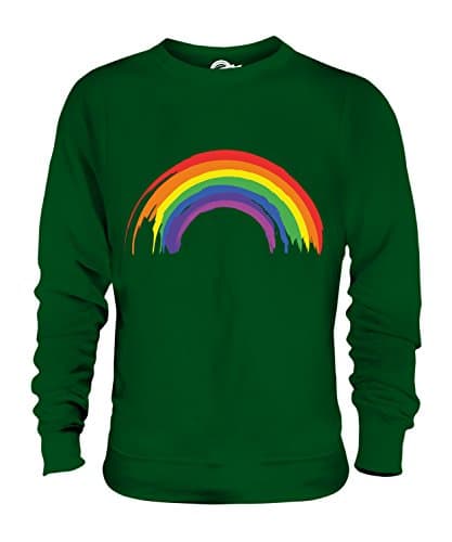 Image of Candymix - Painted Rainbow - Unisex Sweatshirt Mens Ladies Sweater Jumper Top, Size 2X-Large, Colour Bottle Green
