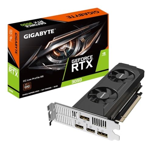 Image of Gigabyte NVIDIA GeForce RTX 3050 OC Low Profile 6G Graphics Card - 6GB GDDR6, 96-bit, PCI-E 4.0, 1477MHz Core Clock, 2x DP 1.4, 2 x HDMI 2.1, GV-N3050OC-6GL