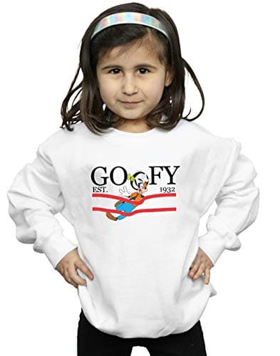 Image of Disney Girls Goofy By Nature Sweatshirt White 5-6 Years