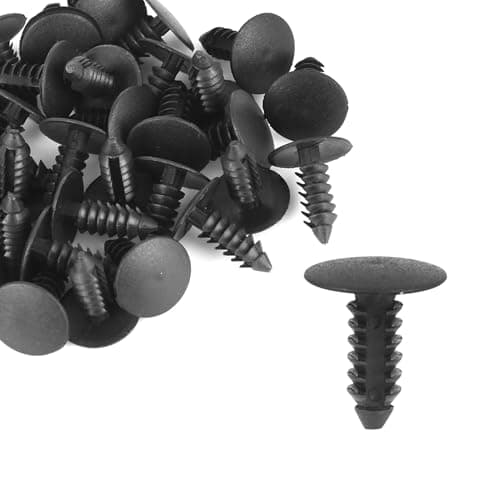 Image of INFINAUTO 40pcs 5mm Hole Dia Plastic Bolt Rivets Fastener Clips Black for Car Stylish Design