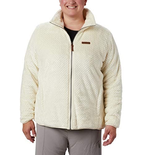 Image of Columbia Women's Fire Side 2 Sherpa Full Zip Full Zip Fleece Jacket, Chalk x Spring 24, Size M