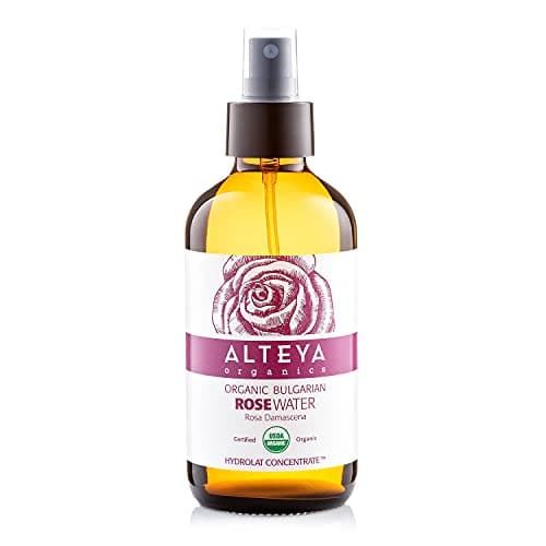 Image of Alteya Organic Rose Water Spray 240 ml Glass- 100% Pure Rosa Damascena (Damask Rose) Hydrolat - No additives - USDA Certified Organic - Face Toner, Revitalizing Body, Condition Hair & Scalp
