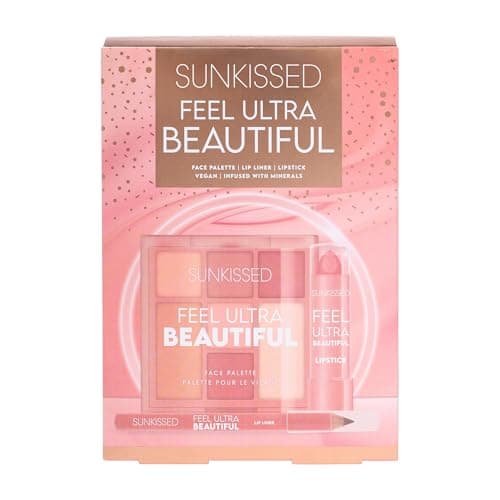 Image of Sunkissed Feel Ultra Beautiful Gift Set: Makeup Set, Pink, Natural Finish, Full/Light Coverage