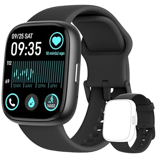 Image of Smart Watch for Women Men Android & iPhone [2 Bands, 44mm case], Alexa Built-in, 1.83" Smartwatch Make/Answer Call, HR SpO2 Sleep Stress Monitor Fitness Tracker, IP68 Waterproof Step Counter Watch