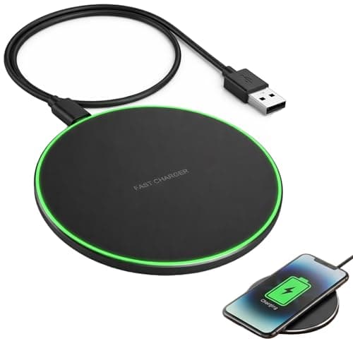 Image of 35W Fast Wireless Charger Qi Charging Pad for iPhone 16 15 14 13 12 11 Samsung Galaxy S25 S24 S23 S22 S21 S20 Wireless Charging Station with LED Indicator USB-C Cable Ultra-Slim for all Qi Phones