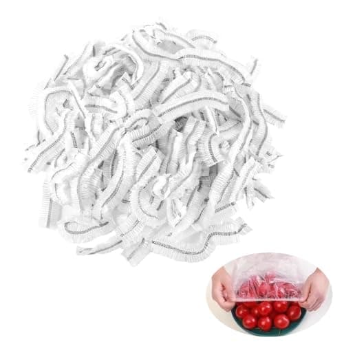 Image of Daryunk 100 Pcs Shrinkable Food Covers, Reusable Elasticated Food Covers Plastic Stretch, for Fruit/Vegetable/Meat/Sandwich Preservation and Food Storage