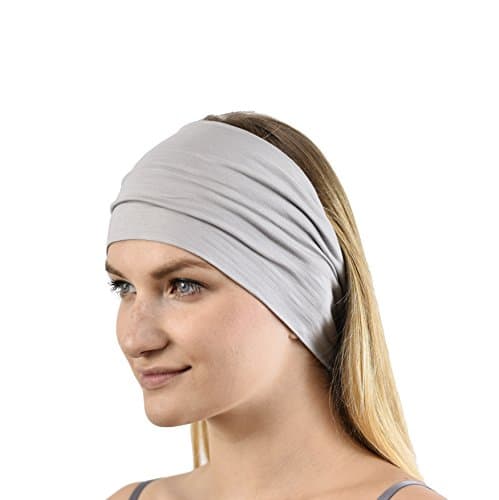 Image of Jasmine Silk Unisex Bamboo Headband Hair Band (Grey)