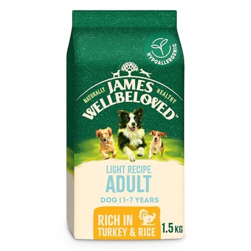 Image of James Wellbeloved Dog Adult Hypoallergenic Dry Food Light Turkey and Rice 1.5 kg