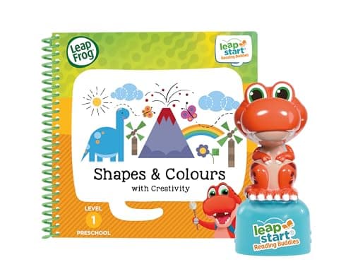Image of LeapFrog Leapstart Reading Buddies: Shapes and Colours with Creativity, Educational Fun, 40+ Reading Activities, Compatible with LeapStart Systems, Suitable For Ages 2, 3, 4+ Years, English Version
