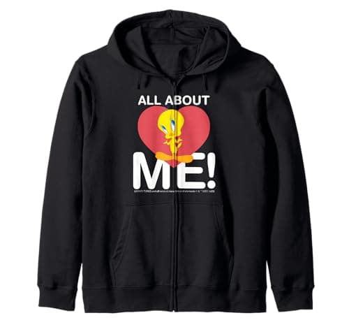 Image of All About Me Tweety Heart Character Love - LOONEY TUNES Zip Hoodie
