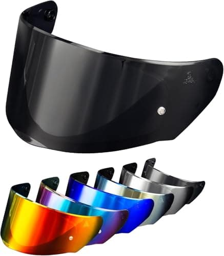 Image of PSLER Helmet Visor for LS2 Outer FF320 Rapid FF353 Assault FF328 Stream FF800,Tinted Motorcycle Visor Motorbike Helmet Face Shield Accessories Replacement(Dark Black)