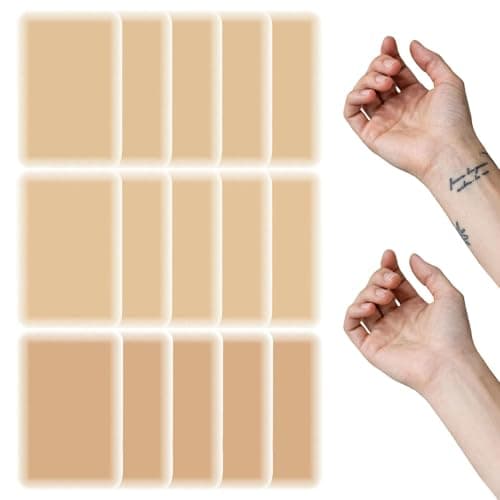 Image of Tattoo Cover Up Patches 15 Pcs, Waterproof Scar Concealer Stickers for Body, Natural Skin Tone Camouflage Tape for Scars & Tattoos – Fair to Medium