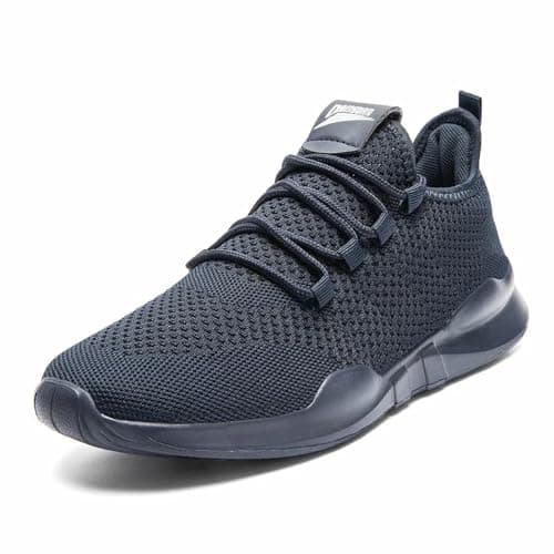 Image of AZSDXS Men Running Trainers Lightweight Walking Shoes Fashion Breathable Jogging Athletic Sneakers Casual Breathable Gym Tennis Fitness Sport Outdoor Shoes Blue